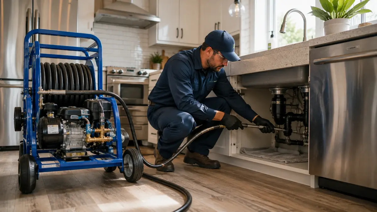 Kitchen Drain Hydro Jetting in Greenfield